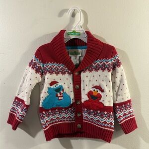 SOLD. !!!!Sesame Street Sweater Holiday 18 months